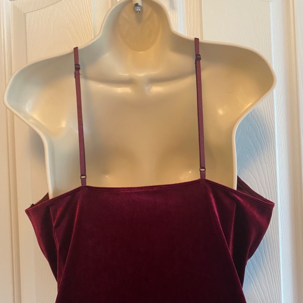 BUY 2 ITEMS & GET 1 FREE - K-T-O-O Burgundy Velvet Cocktail Dress Sz XL - NWOT - Picture 5 of 9